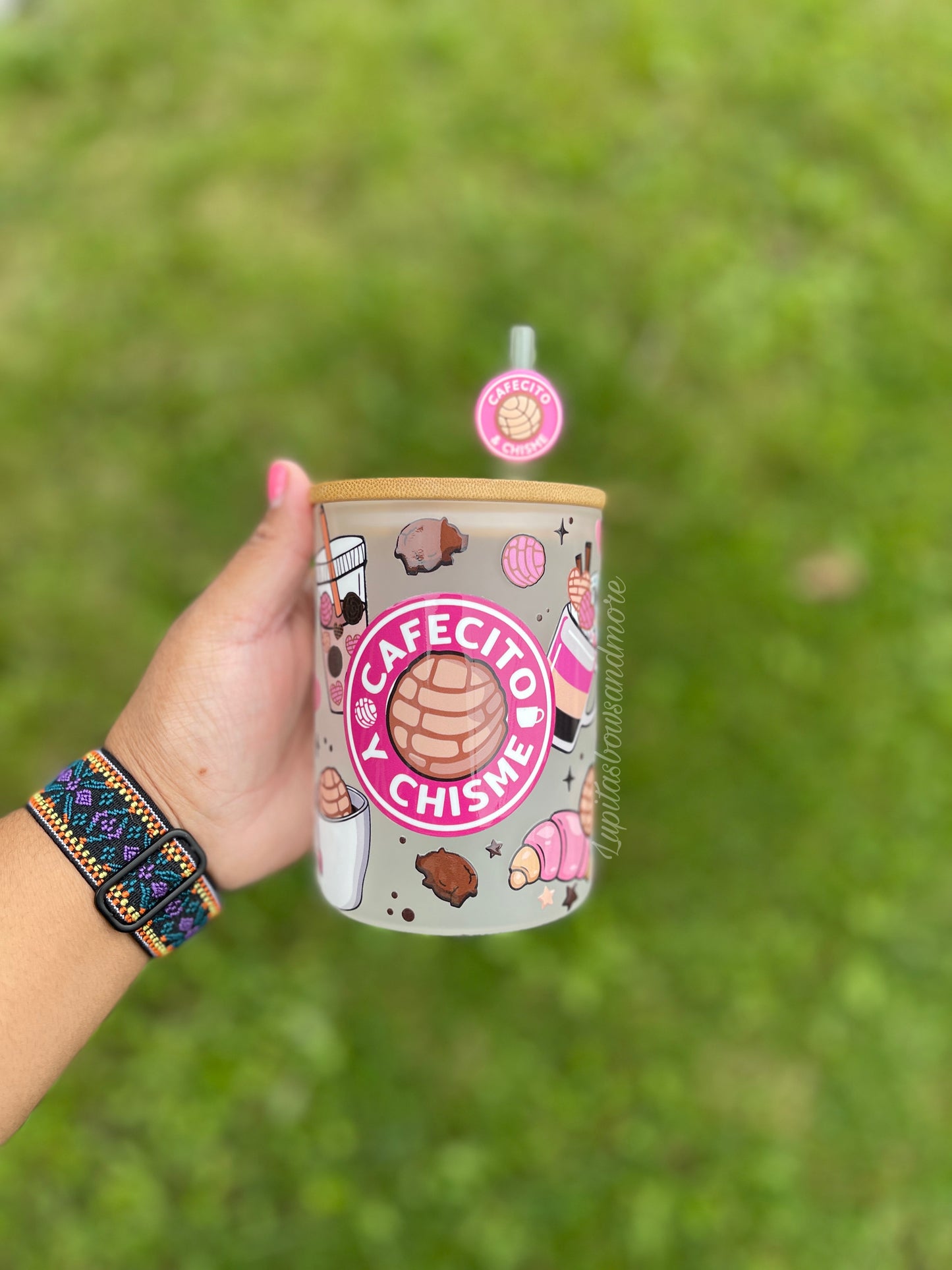 Cafecito y chisme (straw toppers)