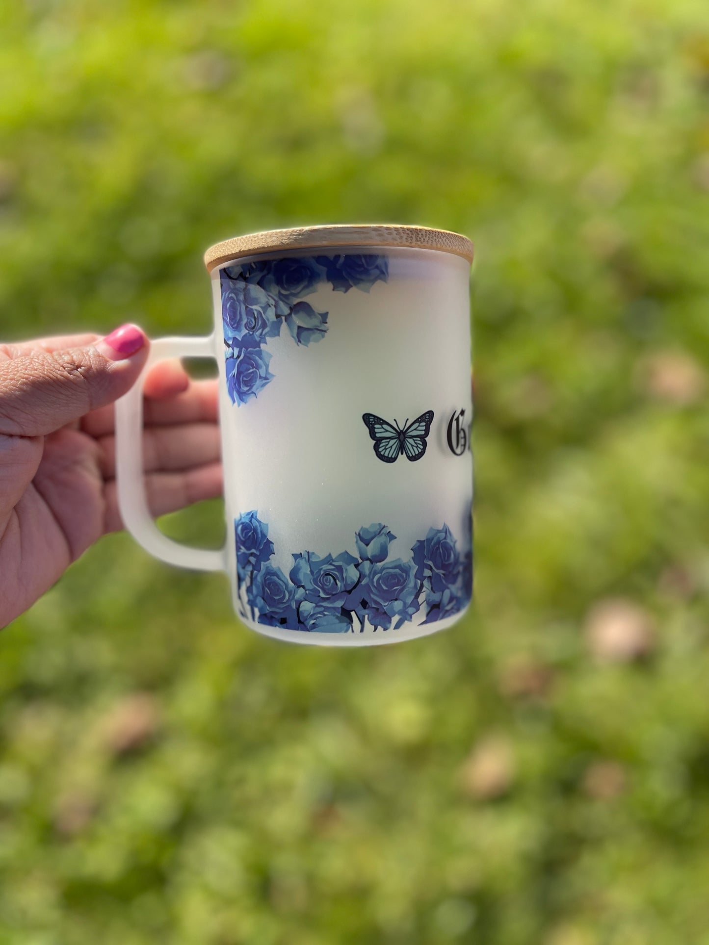Taza Rosas azules (personalizada)
