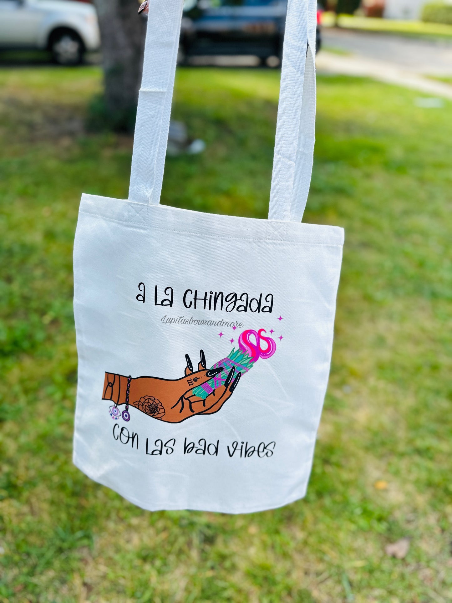 No bad vibes tote bag