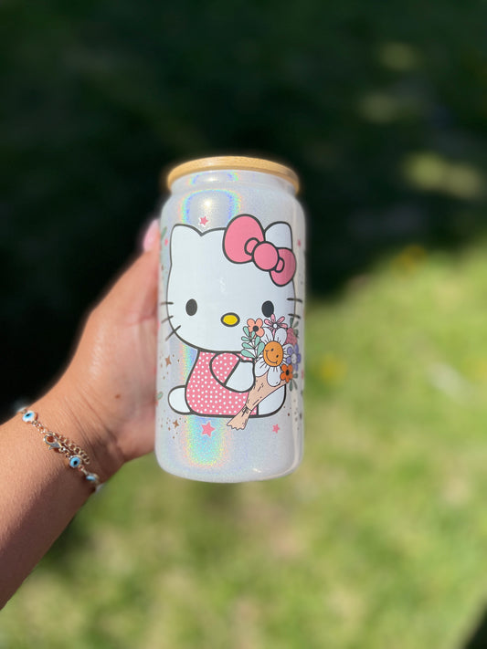 Flower kitty (glitter)