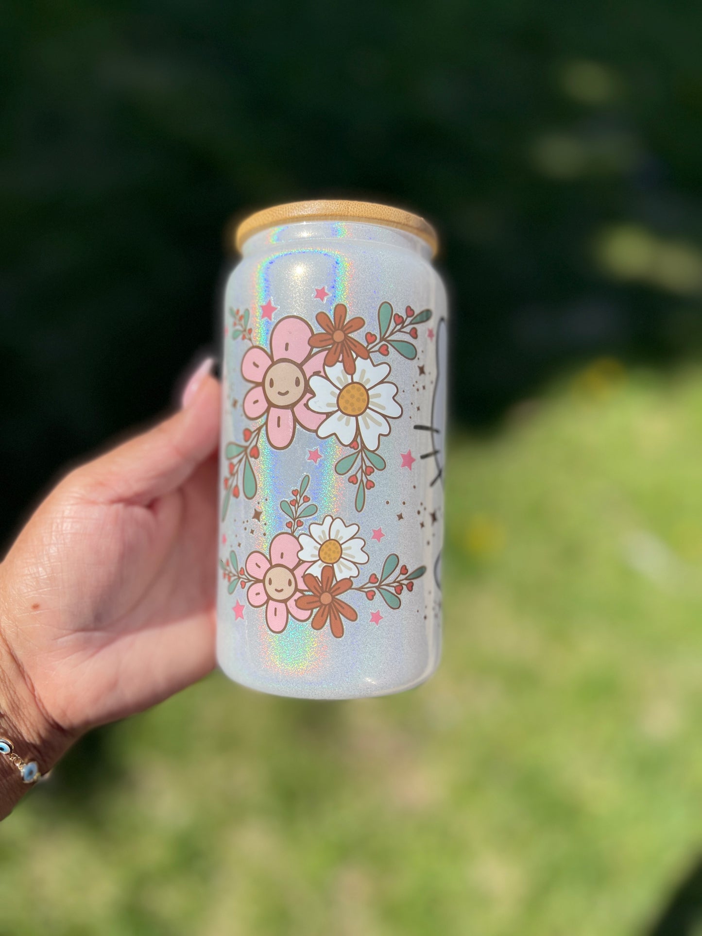 Flower kitty (glitter)