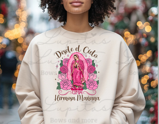 Desde el cielo (pink)crewneck