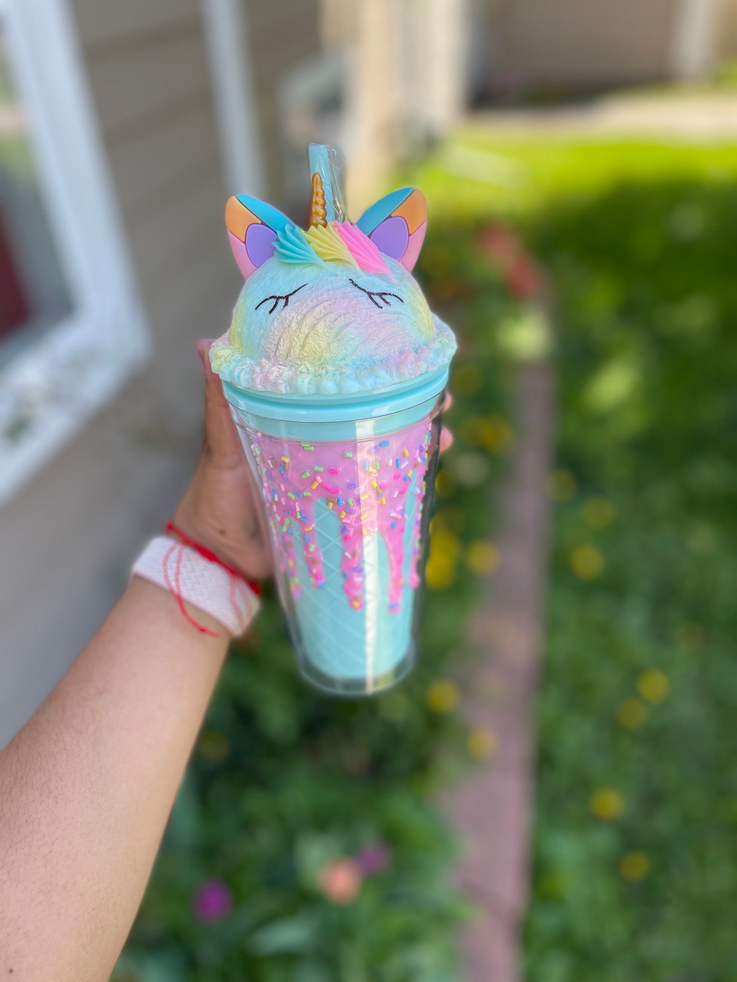 Blue unicorn cup